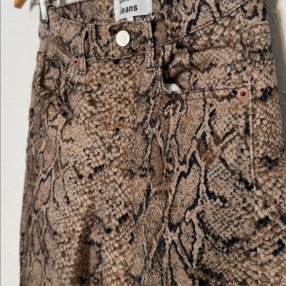 Reformation Peyton Snake High Rise Bootcut Jeans size 25 - Picture 6 of 14